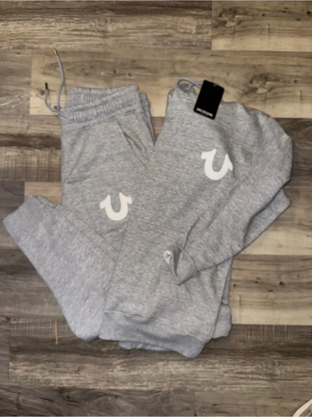 True Religion Gray hoodie sweat outfit set